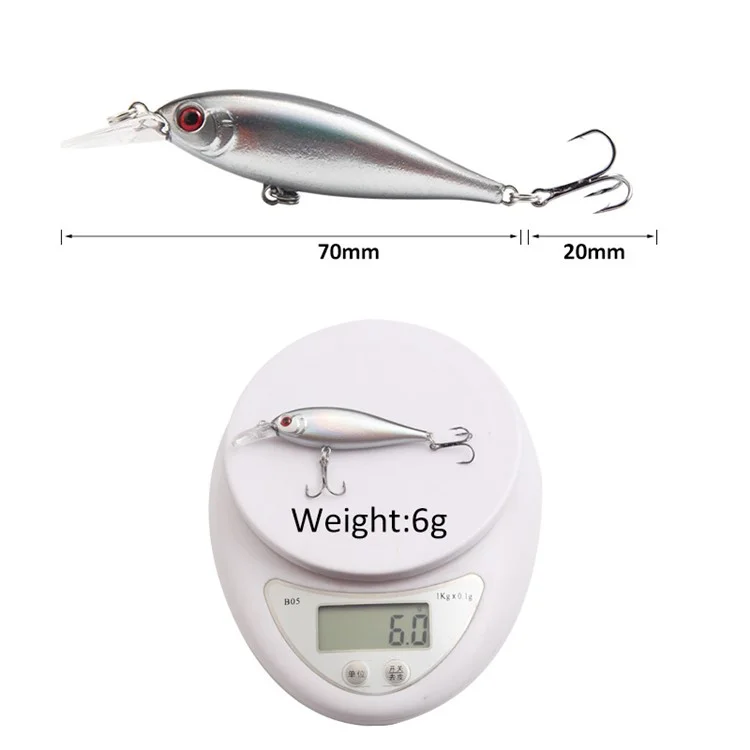 XY-35 Long Tongue ABS Hard Bionic Fish Bait Double Hook Lifelike Minnow Fishing Lure - Green