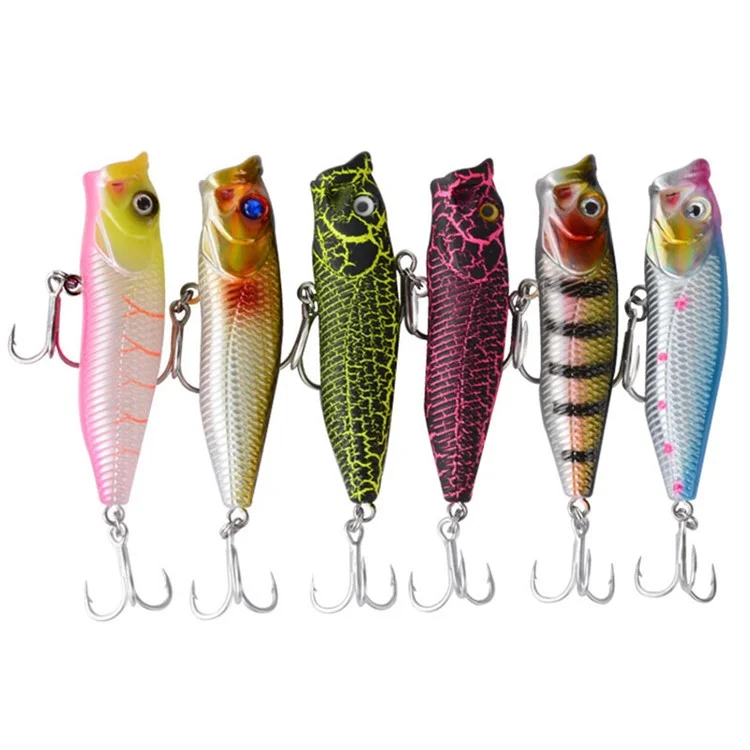 G36F 6.8cm 6.57g Lifelike 3D Eyes Fishing Lure Built-In Steel Balls Plastic Hard Bait with Hook - Style 1