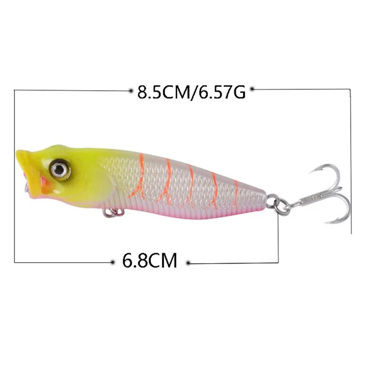 G36F 6.8cm 6.57g Lifelike 3D Eyes Fishing Lure Built-In Steel Balls Plastic Hard Bait with Hook - Style 1