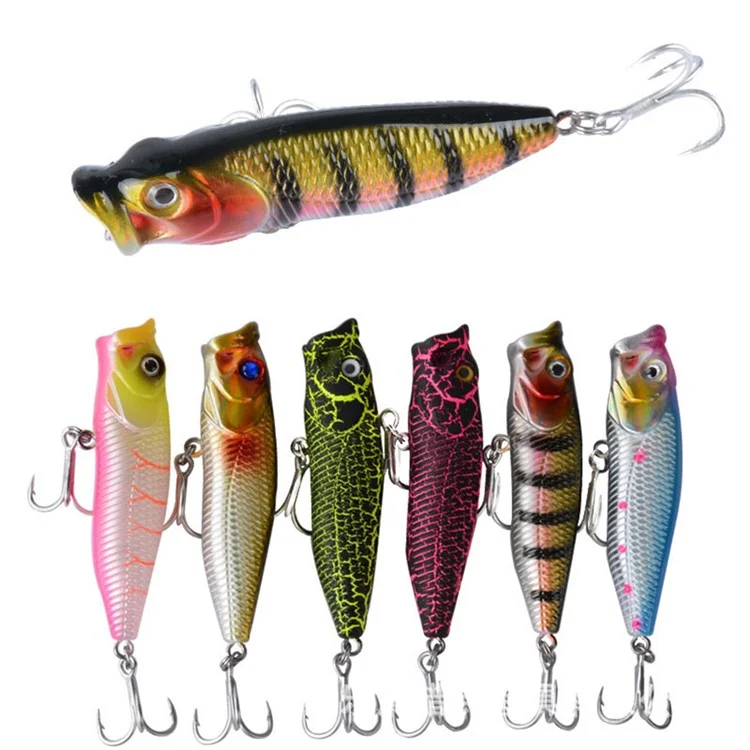 G36F 6.8cm 6.57g Fishing Lure Built-In Steel Balls Lifelike 3D Eyes Plastic Hard Bait with Hook - Style 6
