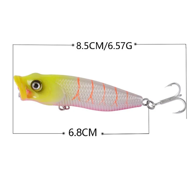 G36F 6.8cm 6.57g Fishing Lure Built-In Steel Balls Lifelike 3D Eyes Plastic Hard Bait with Hook - Style 6