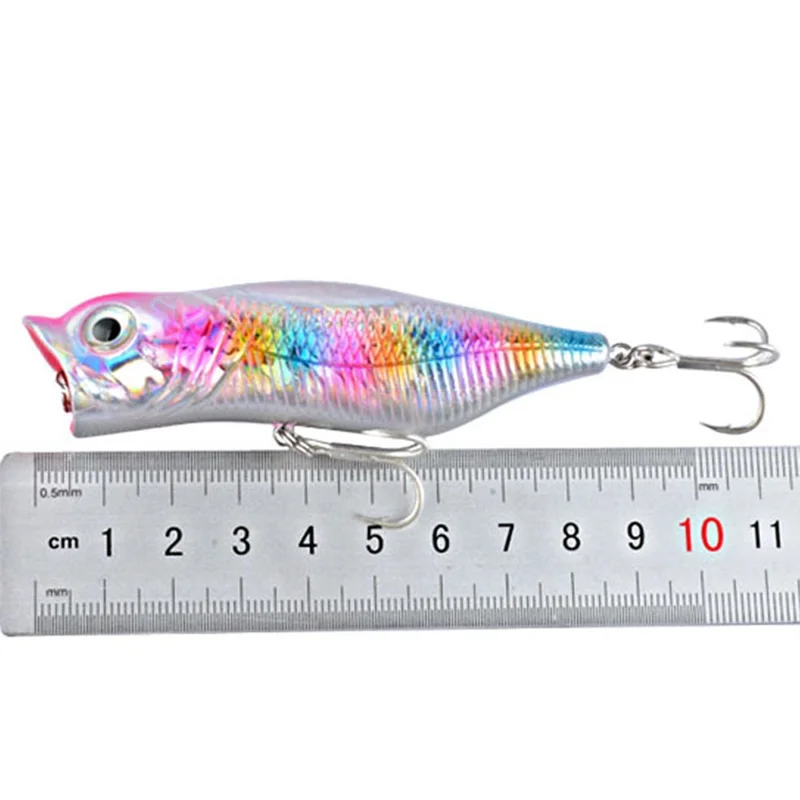 G52F 9.2cm 16.85g Artificiel Plastic Popper Appât Simulé 3D Eyes Laser Pêcheur Avec Crochet - Style 8
