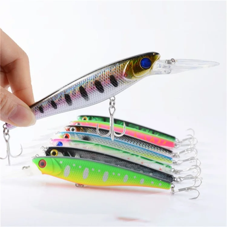 N02F 15cm 18.75g Long Tongue Plate Artificial Lure 3D Eyes Fishing Hard Bait with Treble Hooks - Style 8