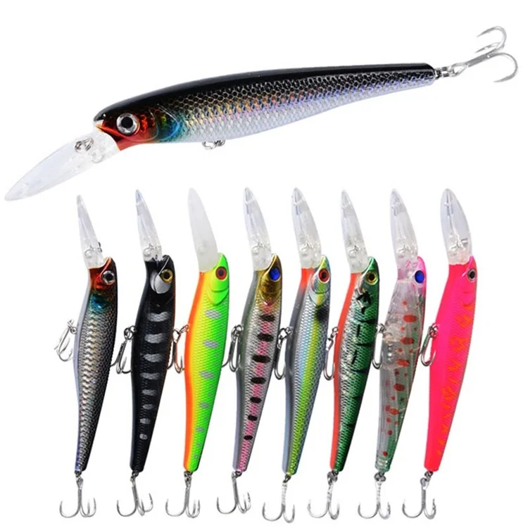N02F 15cm 18.75g Long Tongue Plate Artificial Lure 3D Eyes Fishing Hard Bait with Treble Hooks - Style 8