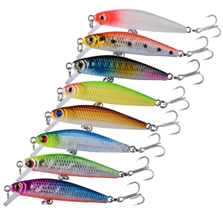 G61F 5.65cm 2.76g Lifelike 3D Eyes Fishing Lure Built-In Steel Balls Plastic Hard Bait with Hook - Style 8