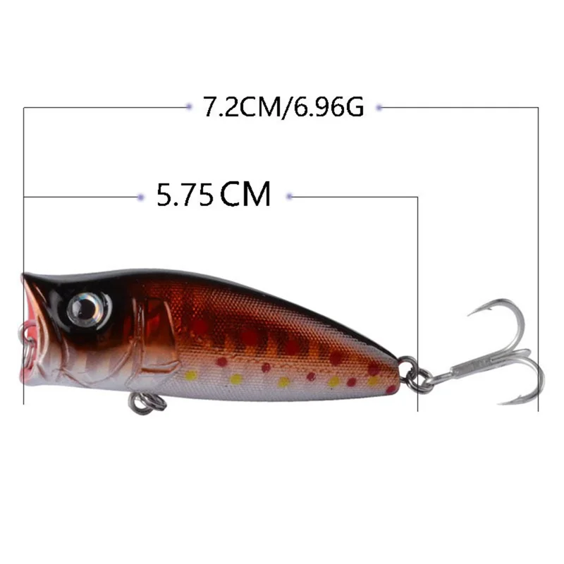 G28F 5.75cm 6.96g Realistic Popper Lure Hard Plastic Bait with Hook Fishing Tackle - Style 8