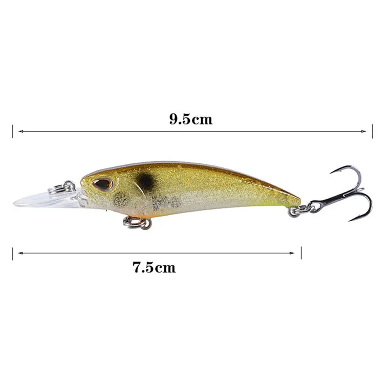CH59 7.5cm 5.2g Realistic 3D Eyes Sinking Minnow Lure Plastic Fishing Bait with Tongue Plate - Style 4