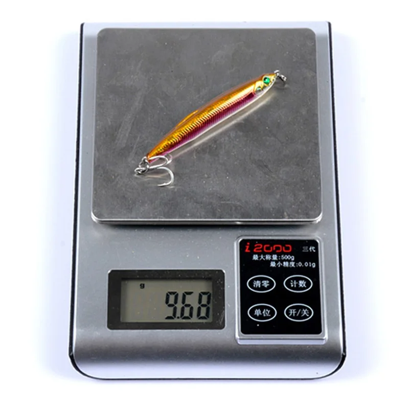 CH50 7.5cm 9.7g Pencil Lure Lifelike 3D Eyes Simulated Sinking Fishing Lure with Treble Hooks - Style 1