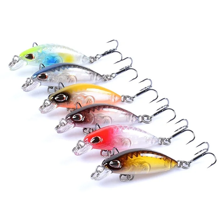 CH56 Minnow Artificial Señuelo 4.1cm 2.3g 3d Ojos Floting Fishing Señuel Con Ganchos de Agudos - Estilo 1