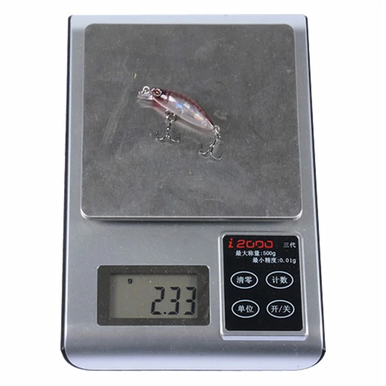 CH56 Minnow Artificial Señuelo 4.1cm 2.3g 3d Ojos Floting Fishing Señuel Con Ganchos de Agudos - Estilo 1