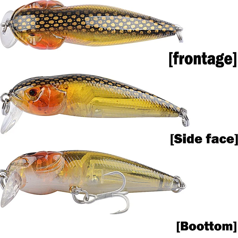 G31F 7.1cm 8g Fishing Lure Reflective Seduction 3D Eyes Plastic Hard Bait with Hook - Style 3