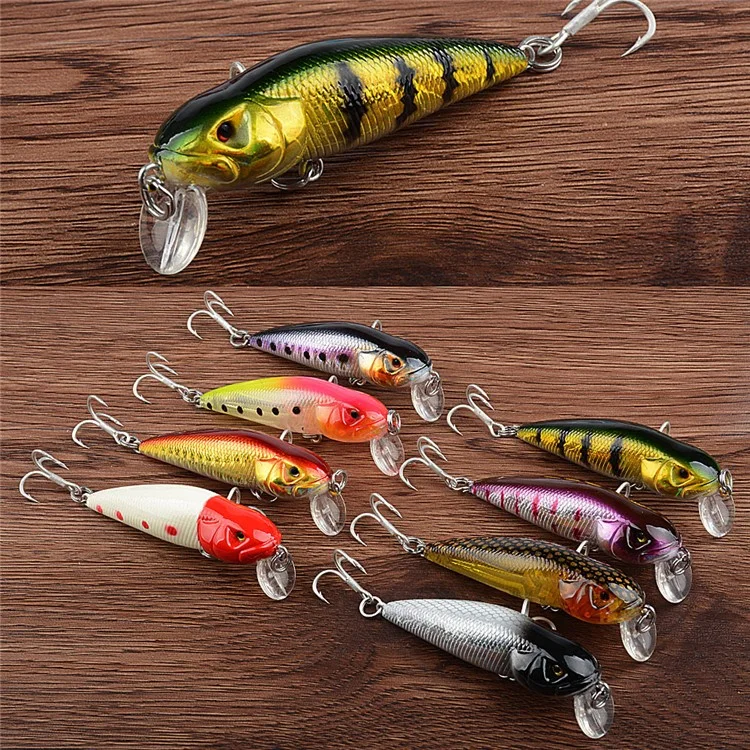 G31F 7.1cm 8g Hard Bait Plastic Fishing Lure Reflective Seduction 3D Eyes with Hook - Style 3