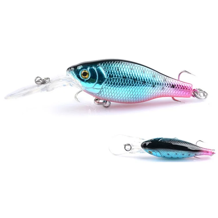 G18D Cebo artificial de pesca con crankbait de 8,9 cm y 8 g, con placa de lengua larga y plástico - Estilo 7