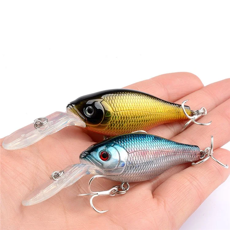 G18D Cebo artificial de pesca con crankbait de 8,9 cm y 8 g, con placa de lengua larga y plástico - Estilo 7