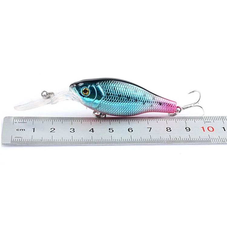 G18D Cebo artificial de pesca con crankbait de 8,9 cm y 8 g, con placa de lengua larga y plástico - Estilo 7