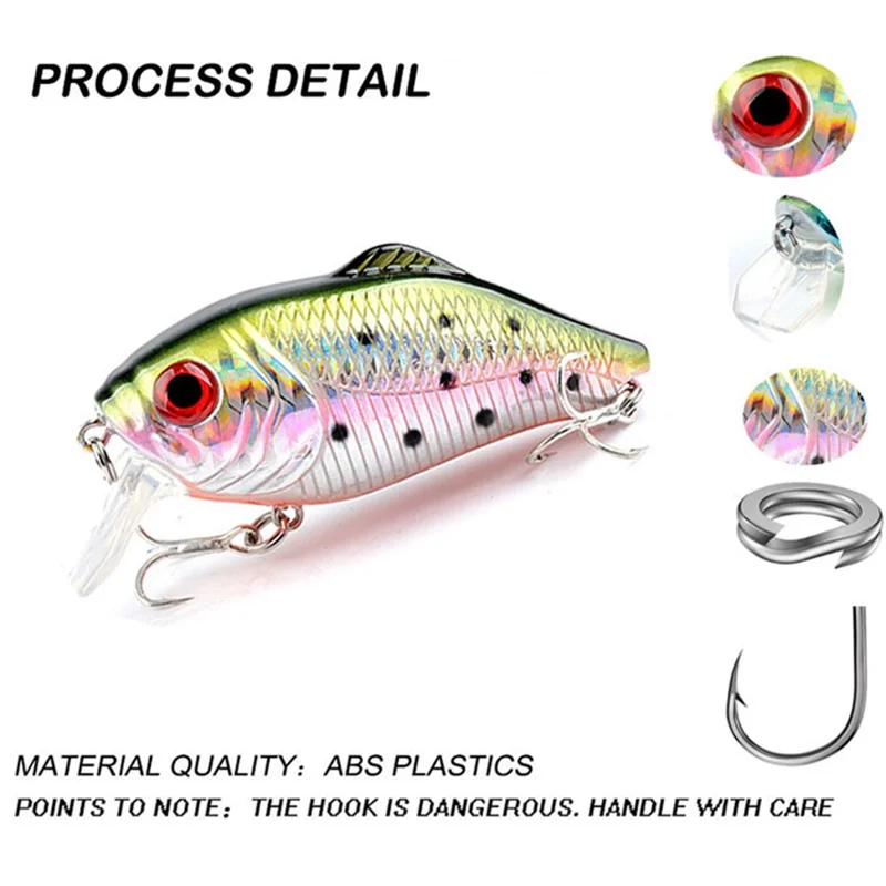 G59D 7,8 cm 16 g Kunstiggede fiskesnøre Svævende fiskebait med krog – Stil 2