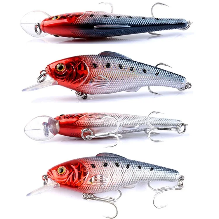 N23D 8.9cm 9g Floating Minnow Lure Realistic 3D Eyes Plastic Hard Bait with Hook - Style 8