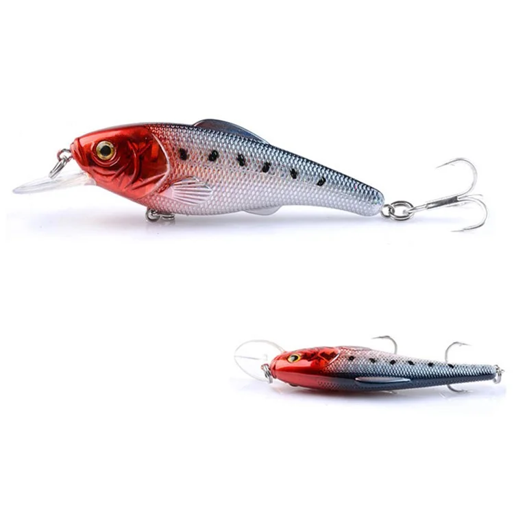 N23D 8.9cm 9g Realistic 3D Eyes Floating Minnow Lure Plastic Hard Bait with Hook - Style 8