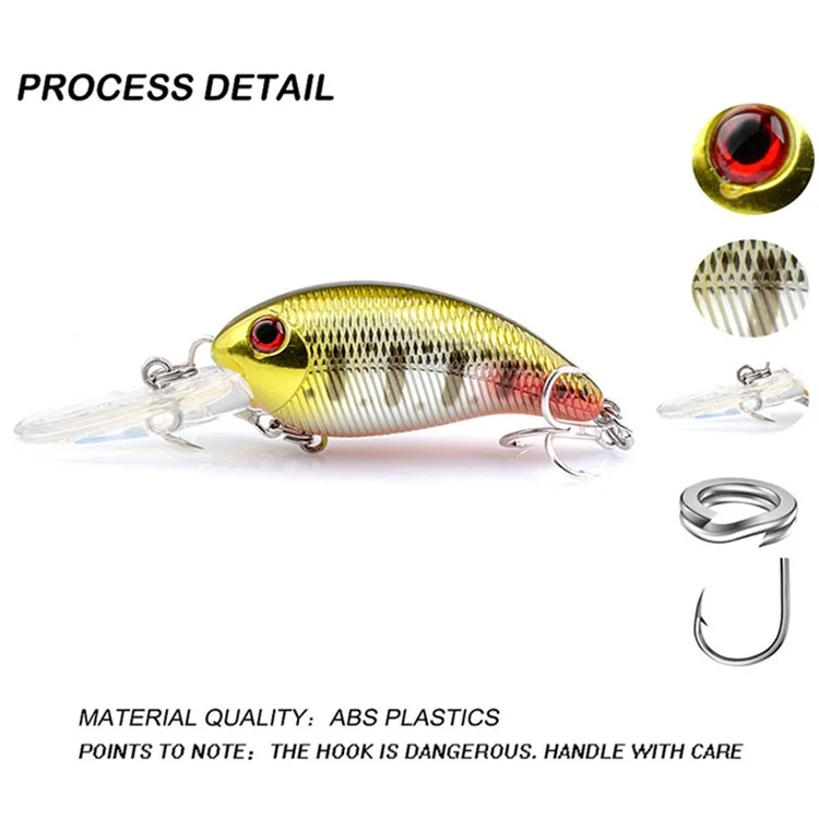 G22D 8cm 8g Placa de Lengua Larga Crankbait Artificial Señuelo Flotante Cebado de Pesca de Plástico Con Gancho - Estilo 8
