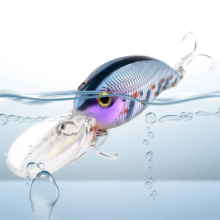 G22D 8cm 8g Placa de Lengua Larga Crankbait Artificial Señuelo Flotante Cebado de Pesca de Plástico Con Gancho - Estilo 8