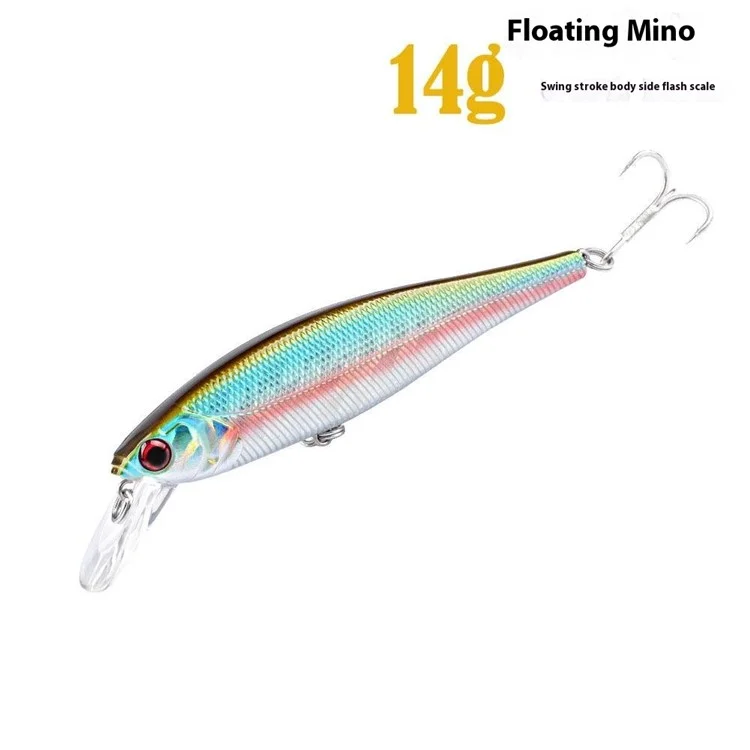 Leurre flottant G51D de 11,5 cm et 14 g pour la pêche en eau douce et en eau salée - Style 4
