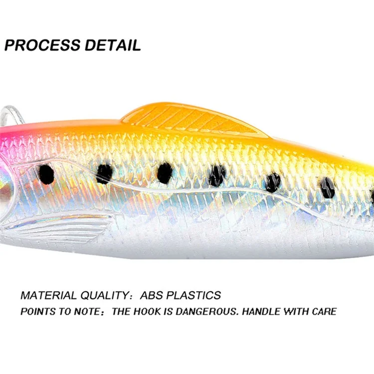 N16D Electroplated Minnow Lure Long Casting 3D Eyes Plastic Fishing Bait with Sharp Hooks - Style 3