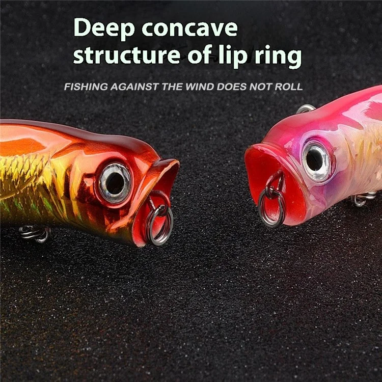 N52D 6.6cm 8.5g Hard Bait Plastic Lifelike Fishing Popper Lure Built-In Steel Balls - Style 8