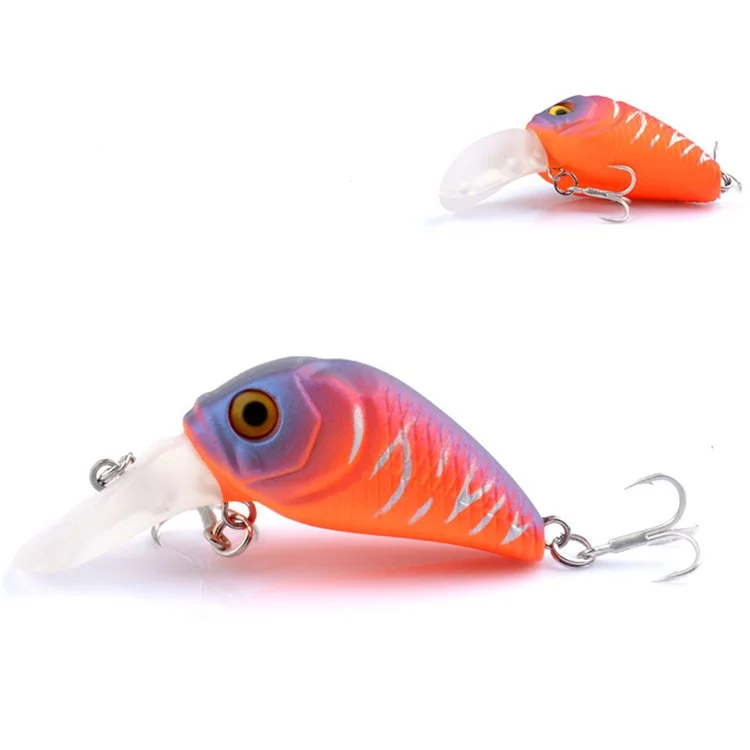 G12d 6cm 7g Simulaté 3D Eyes Reflective Laser Minnow Lure Appât Artificiel en Plastique Avec Crochet - Style 7