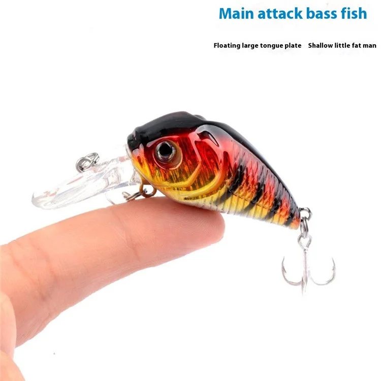 G12d 6cm 7g Simulaté 3D Eyes Reflective Laser Minnow Lure Appât Artificiel en Plastique Avec Crochet - Style 7