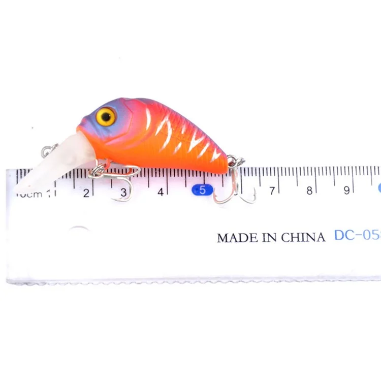 G12d 6cm 7g Simulaté 3D Eyes Reflective Laser Minnow Lure Appât Artificiel en Plastique Avec Crochet - Style 7