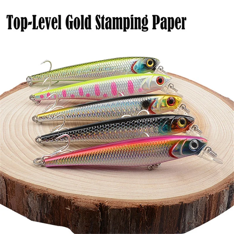 N03F 10.2cm 9g Long Casting Plastic Fishing Lure Lifelike 3D Eyes Floating Minnow Bait - Style 3