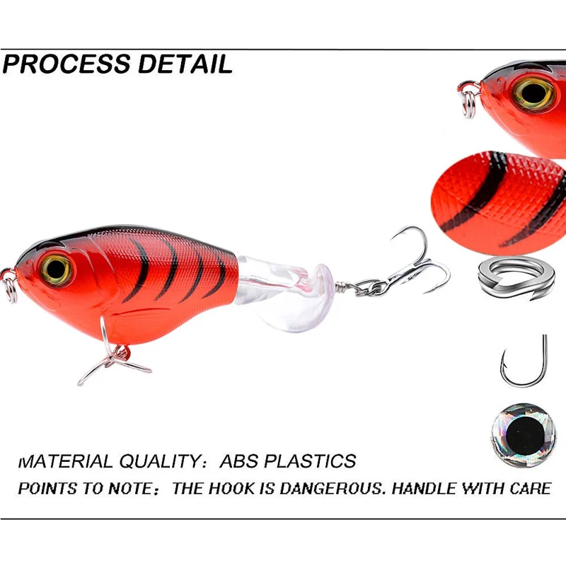 PL50 16g 9.3cm 3D Eyes Floating Tractor Lure Fishing Bait with Hook for Freshwater and Saltwater - Style 1