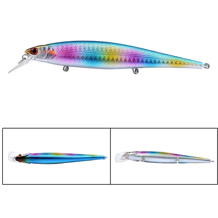 G30D 10.5cm 9g Realistic Floating Minnow Hard Bait 3D Eyes Fishing Lure with Hook, Size S - Style 1