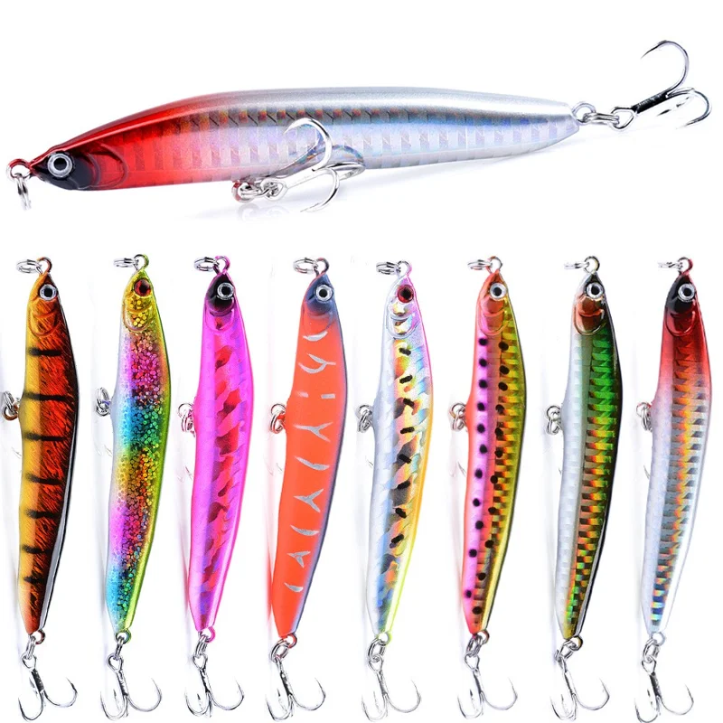 CH92 14g 9.5cm Bass Fishing Pencil Lure 3D Eyes Simulated Long Casting Hard Plastic Bait - Style 1