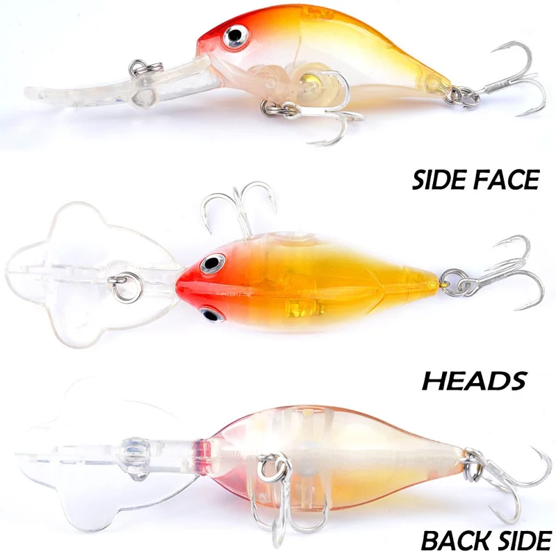 N07F 9cm 9g Petal Tongue Plate Artificial Lure Plastic Floating Fishing Bait with Hook - Style 2