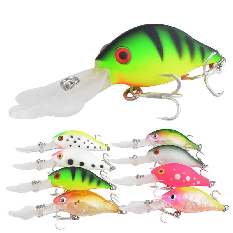 N07F 9cm 9g Petal Tongue Plate Artificial Lure Plastic Floating Fishing Bait with Hook - Style 2