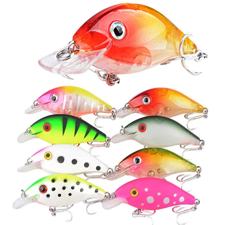 N06F 5.5cm 4g Artificial Lure 3D Eyes Plastic Bionic Fishing Bait with Built-In Balls - Style 5