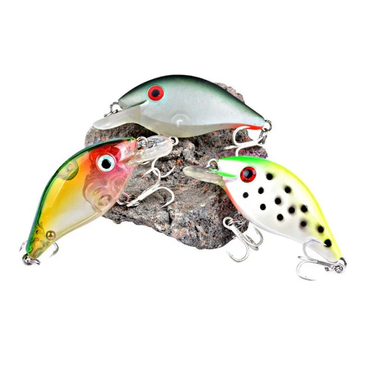 N06F 5.5cm 4g Artificial Lure 3D Eyes Plastic Bionic Fishing Bait with Built-In Balls - Style 5