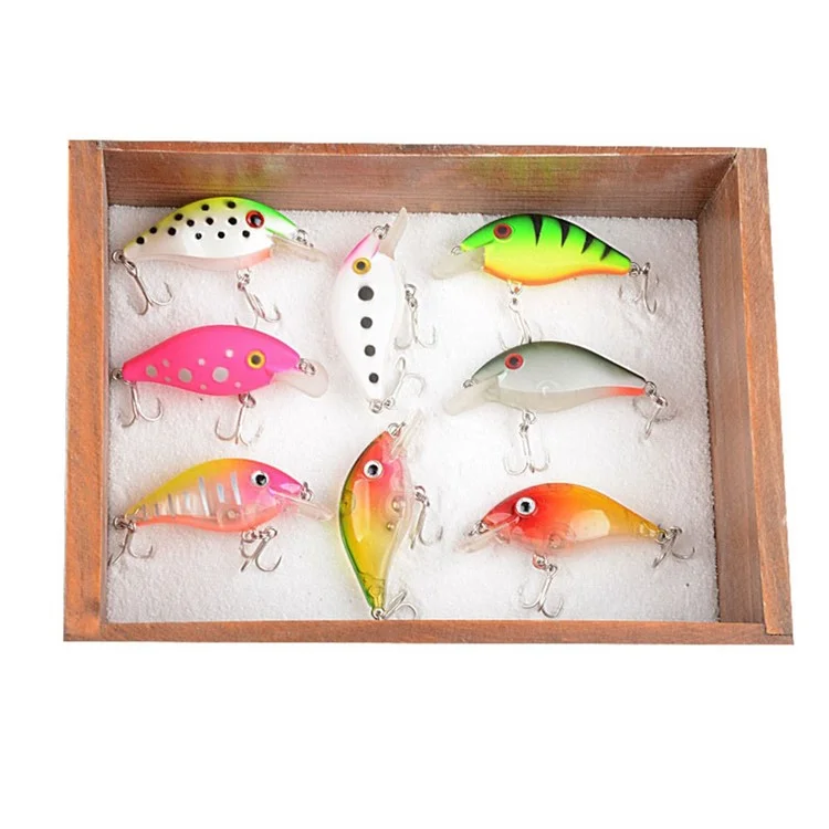 N06F 5.5cm 4g Artificial Lure 3D Eyes Plastic Bionic Fishing Bait with Built-In Balls - Style 5