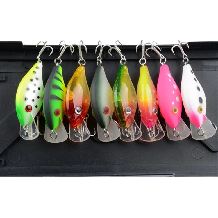 N06F 5.5cm 4g Artificial Lure 3D Eyes Plastic Bionic Fishing Bait with Built-In Balls - Style 5