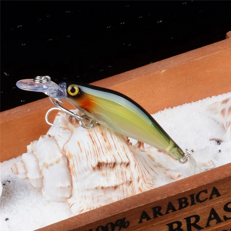 Isca artificial de plástico duro tipo minnow afundante com bionics a laser de 8cm e 6,5g - Estilo 1