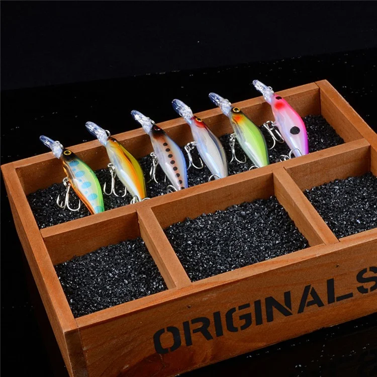 Isca artificial de plástico duro tipo minnow afundante com bionics a laser de 8cm e 6,5g - Estilo 1