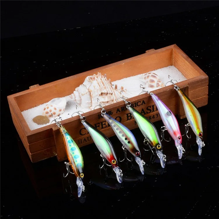 Isca artificial de plástico duro tipo minnow afundante com bionics a laser de 8cm e 6,5g - Estilo 1