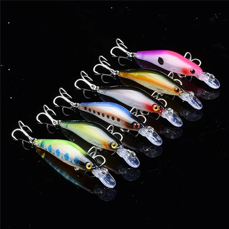 Isca artificial de plástico duro tipo minnow afundante com bionics a laser de 8cm e 6,5g - Estilo 1