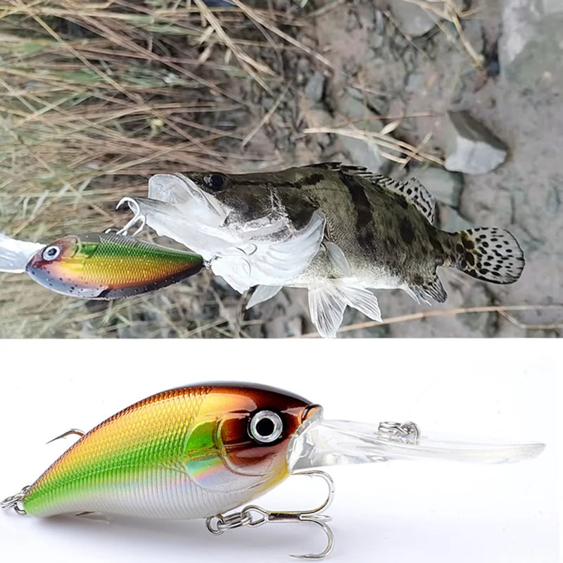 G32D Simulated Crankbait Lure 12.5g 10cm Hard Bait Floating Artificial Fishing Bait with Hook - Style 1