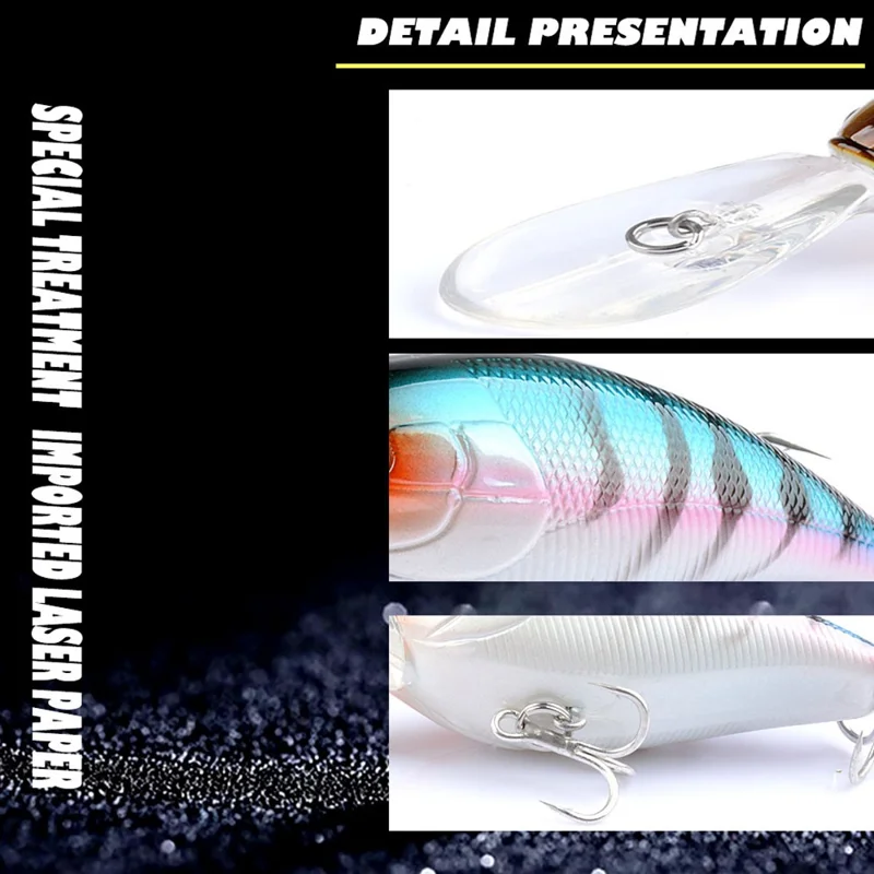 G32D Simulated Crankbait Lure 12.5g 10cm Hard Bait Floating Artificial Fishing Bait with Hook - Style 1