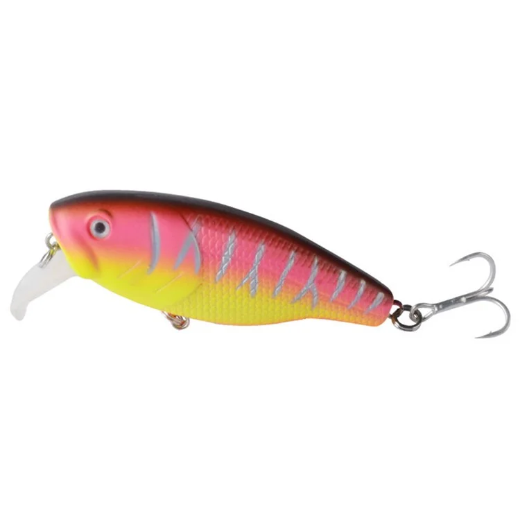 G07F Floating Minnow Lure 8cm 14g Bent Tongue Plate Hard Bait Bionic Plastic Fishing Lure with Hook - Style 1