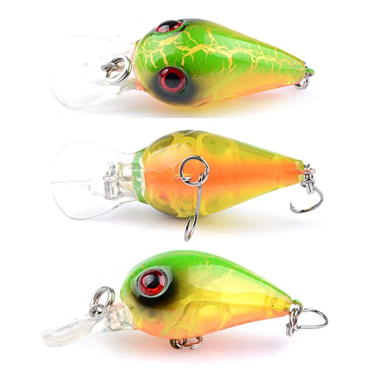 G38F Mini Crankbait 4,5 cm 2,5 g schwimmender Köder aus Laser-Kunststoff mit Haken - Stil 1