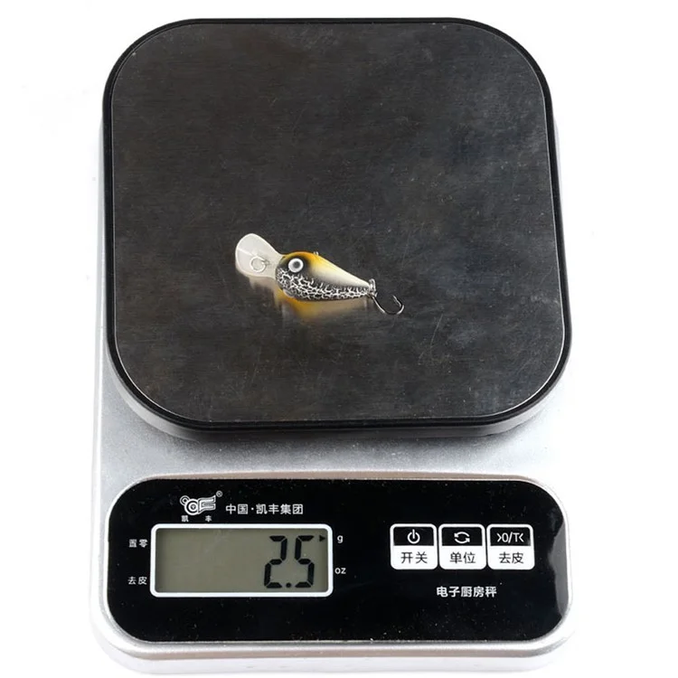 G38F Mini Crankbait 4,5 cm 2,5 g schwimmender Köder aus Laser-Kunststoff mit Haken - Stil 1