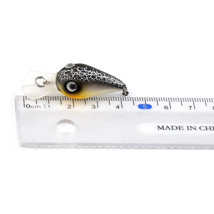 G38F Mini Crankbait 4,5 cm 2,5 g schwimmender Köder aus Laser-Kunststoff mit Haken - Stil 1